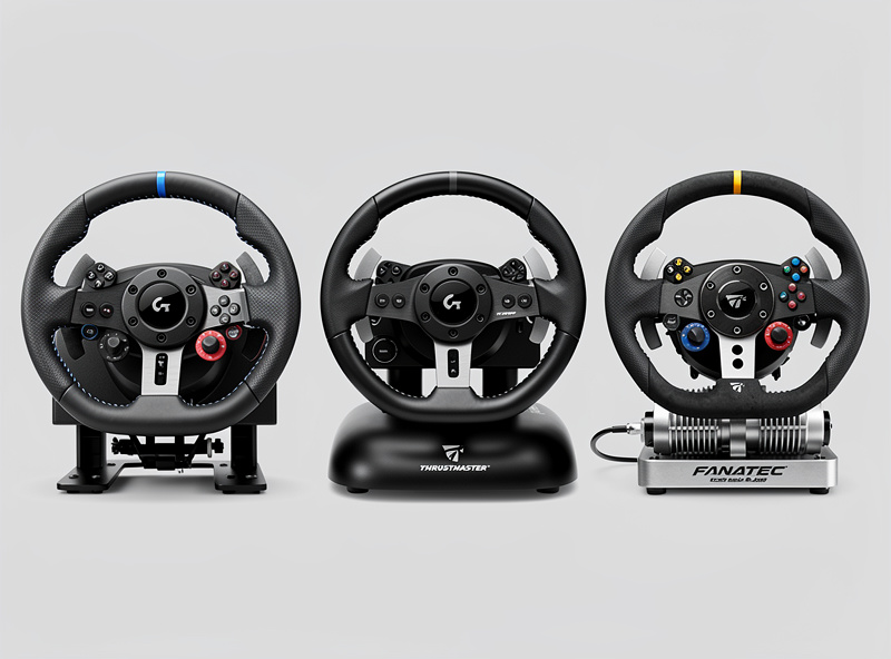 Comparison of gear-driven, belt-driven, and direct drive steering wheels