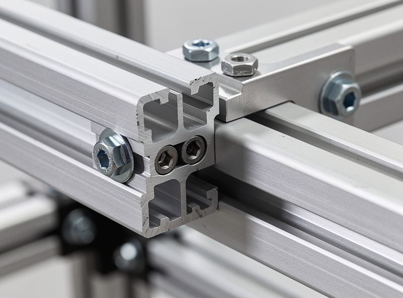 Aluminum profile cockpit frame showing T-nut connections and 40x80mm extrusion rails