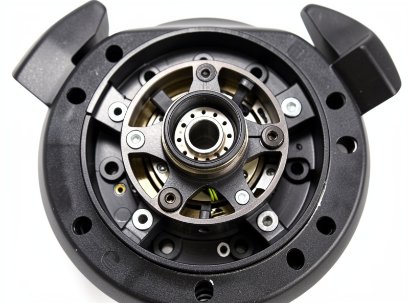 Direct-drive sim racing wheelbase next to a belt-drive base showing the difference in motor construction
