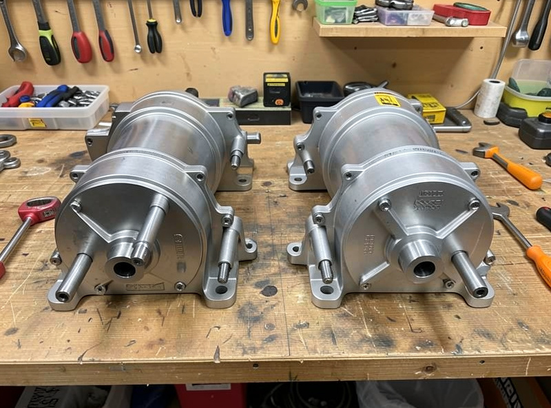 Comparison of a mid-torque and high-torque direct-drive wheelbase on a workbench