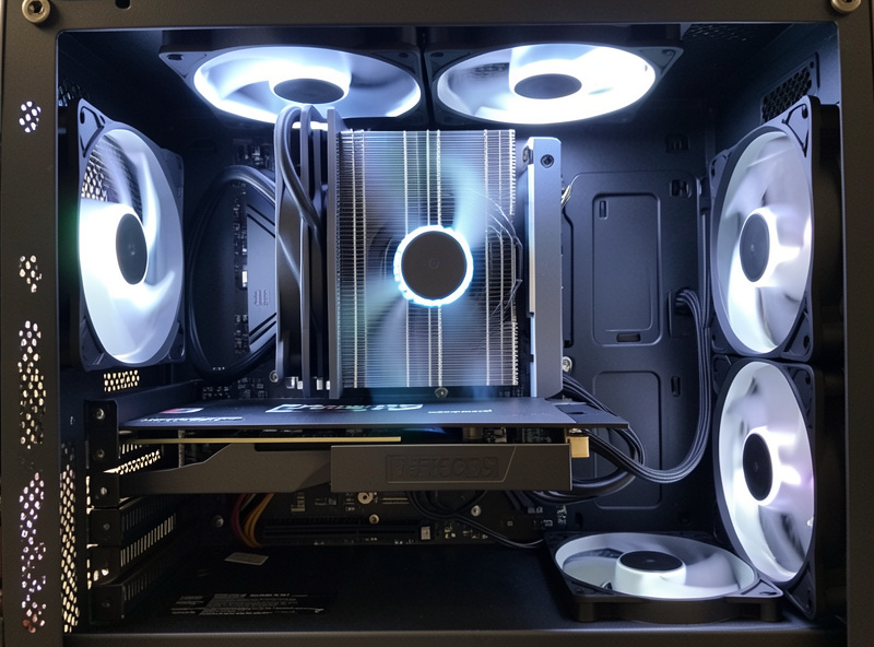 A well-cooled sim racing PC with a large air cooler and good case airflow
