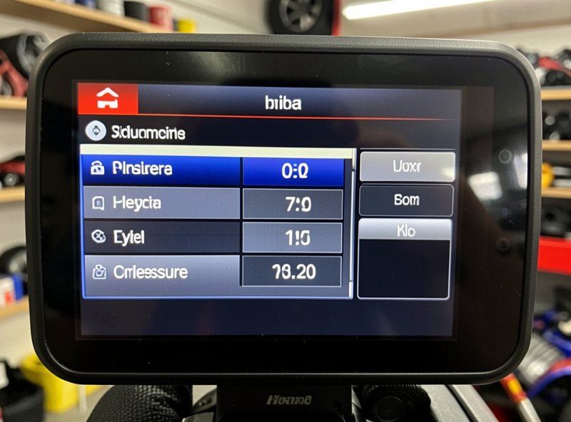 Beginner-friendly sim racing setup menu showing tyre pressure adjustments