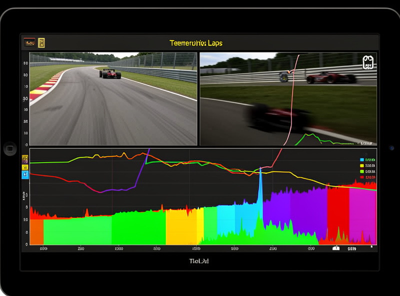 Two overlaid telemetry laps with a time delta channel highlighting where time is lost