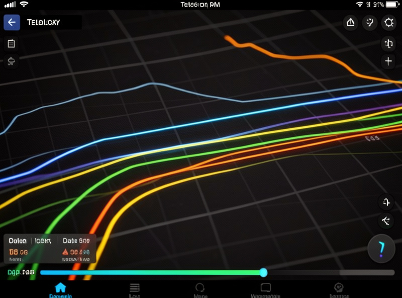 Sim racing telemetry track map with the racing line coloured by speed and a clickable data cursor