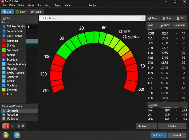 Mini-sector timing display colouring each segment of a sim racing lap green or red against a reference