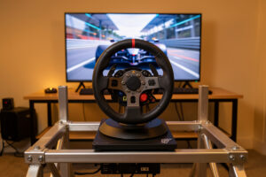 Sim wheel center off