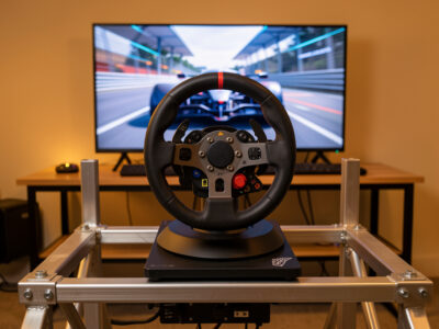 Sim wheel center off